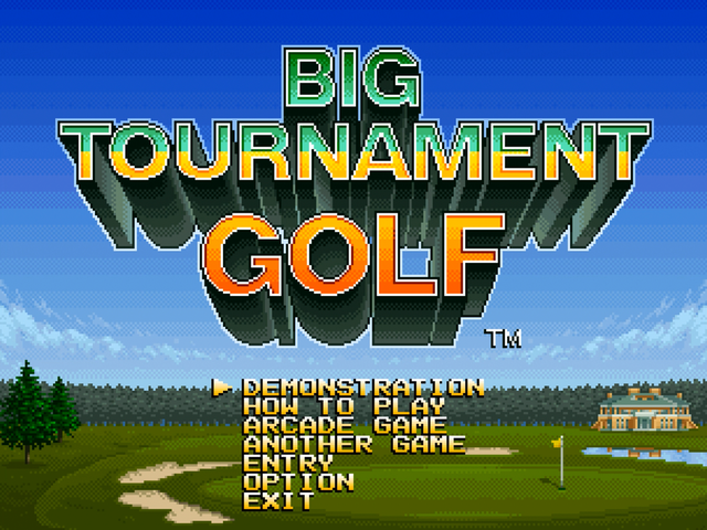Big Tournament Golf title screen for Neo Geo CD